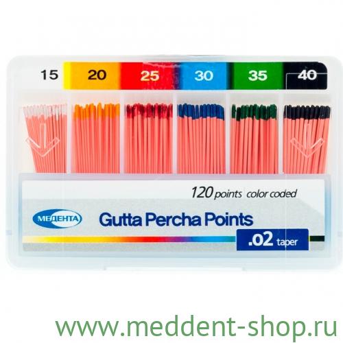ШТИФТЫ ГУТТАПЕРЧЕВЫЕ .02 №15-40 (120ШТ), META