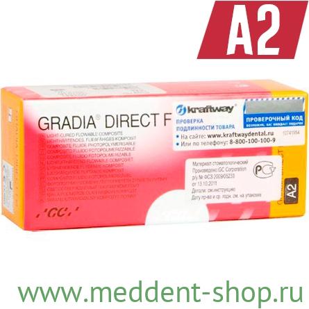 GС GRADIA DIRECT FLO ЦВЕТ A2 (2 ШПРИЦА Х 1.5Г), ТЕКУЧИЙ СВЕТООТВЕРЖДАЕМЫЙ КОМПОЗИТ