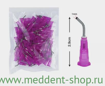 Канюли  РОЗОВЫЕ  метал. нос 1 мм, 18G  уп/100шт   
