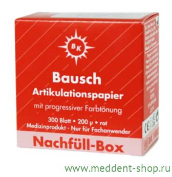 ВК-1002 Артикуляционная бумага Красная (200 мкм, 300 листов) Bausch